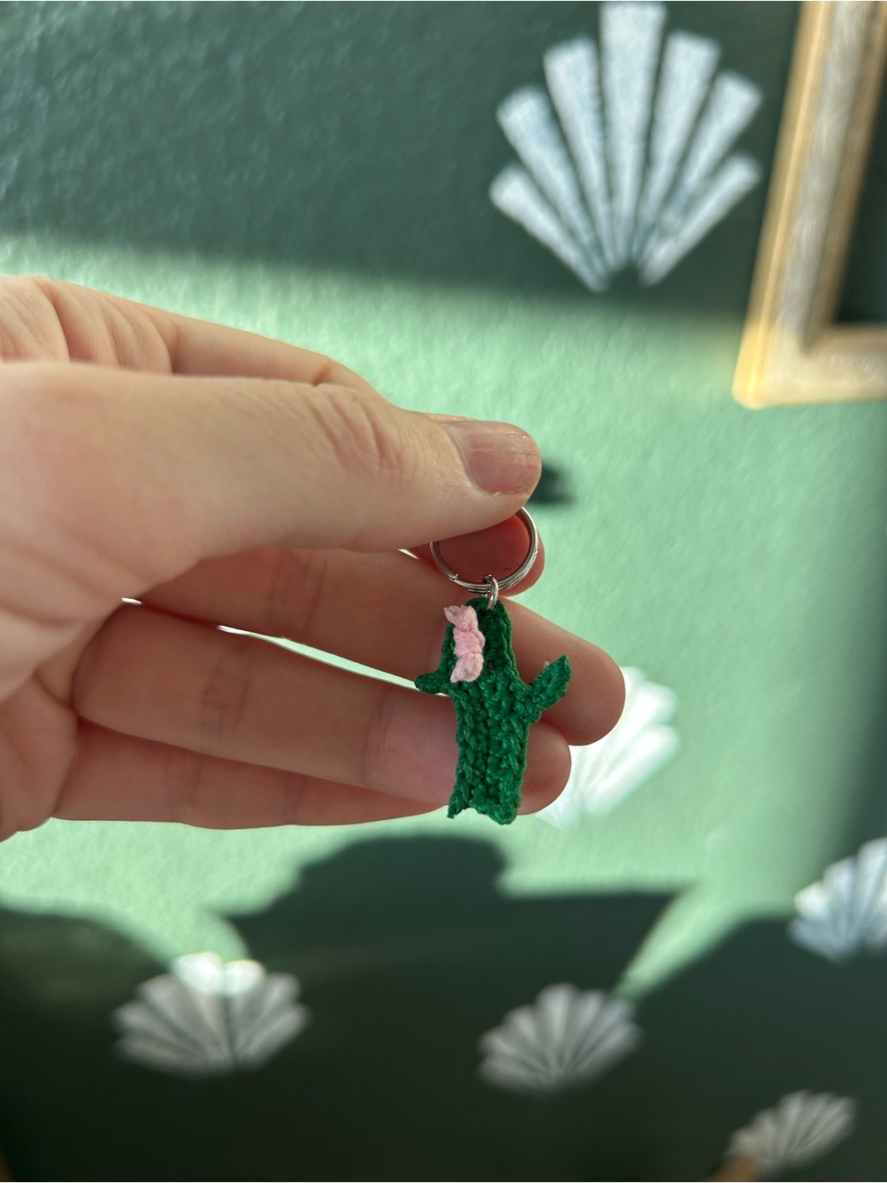 Tiny cactus bag‎ charm